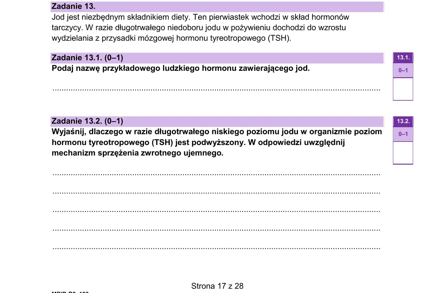 Zadanie 13 - jod i tarczyca