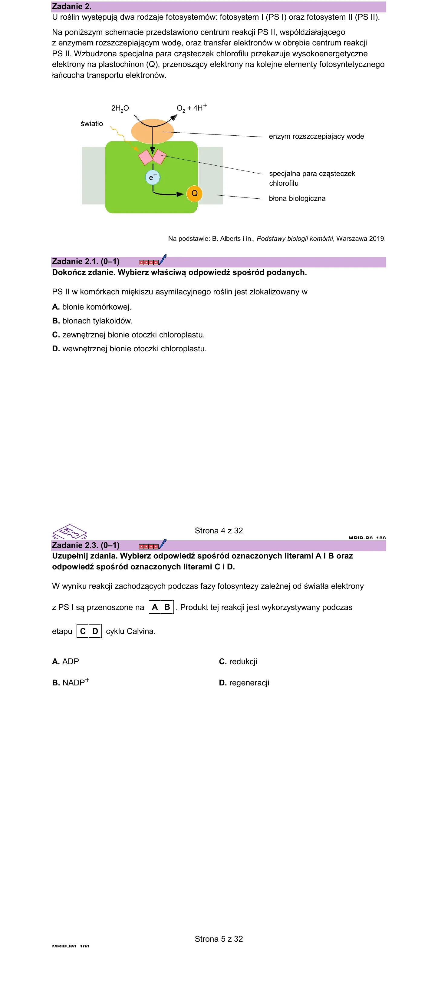 Zadanie 2 — biologia 2026, poziom rozszerzony, arkusz CKE