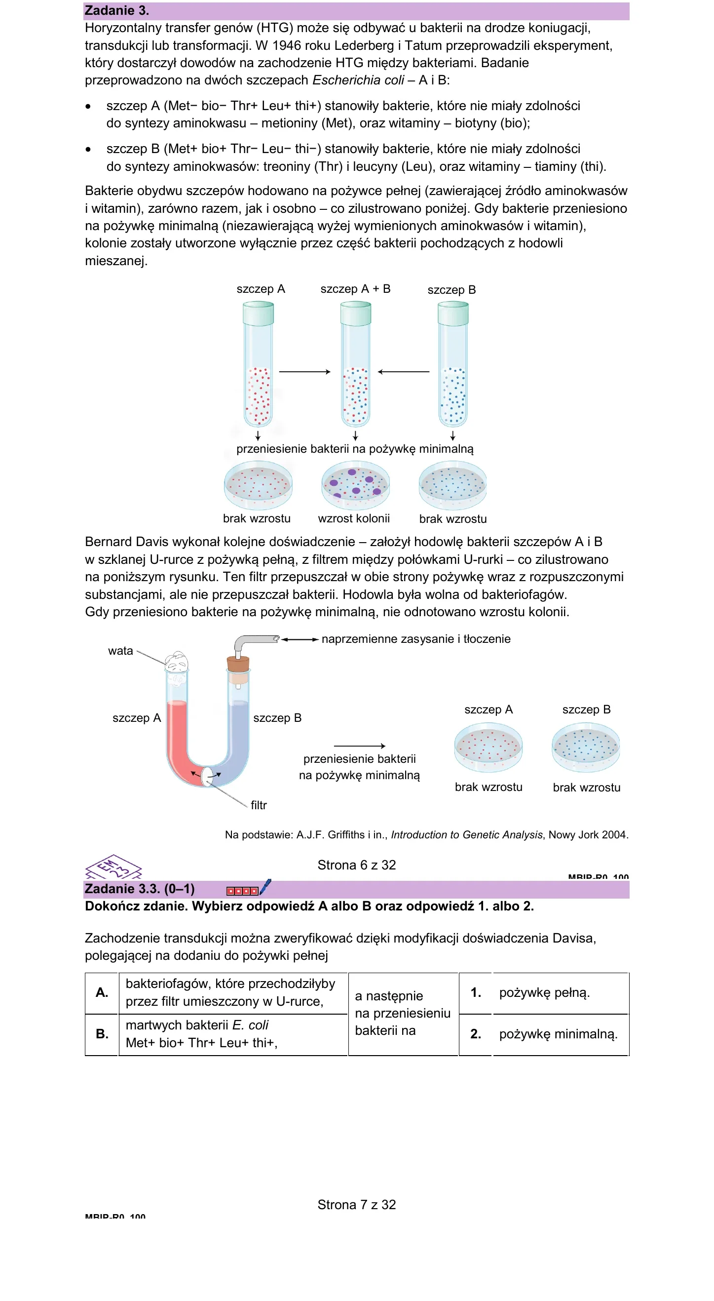 Zadanie 3 — biologia 2026, poziom rozszerzony, arkusz CKE