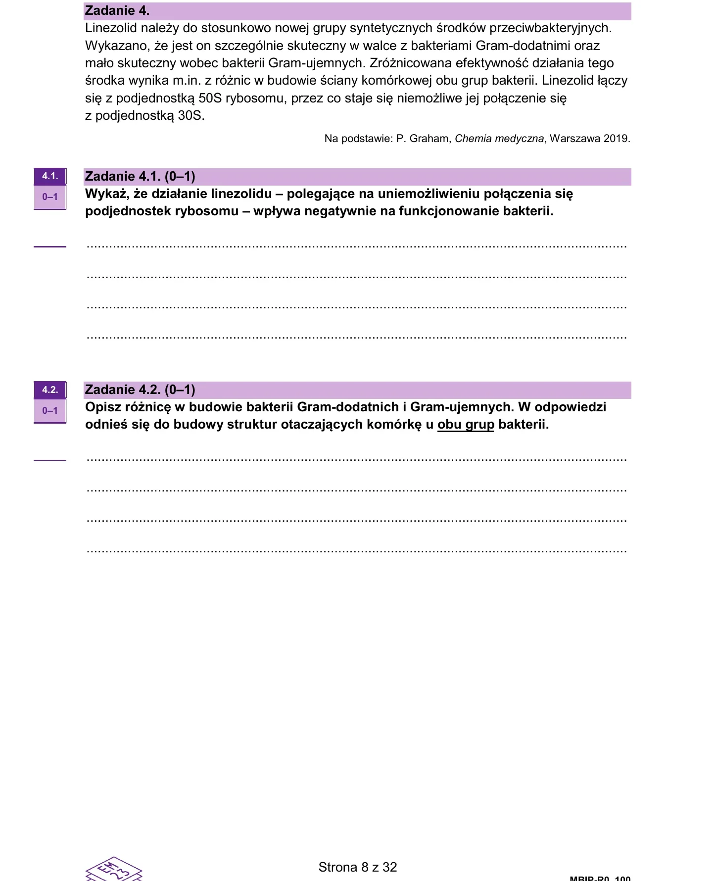 Zadanie 4 — biologia 2026, poziom rozszerzony, arkusz CKE