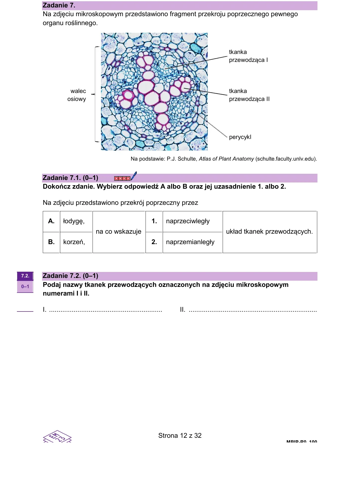 Zadanie 7 — biologia 2026, poziom rozszerzony, arkusz CKE