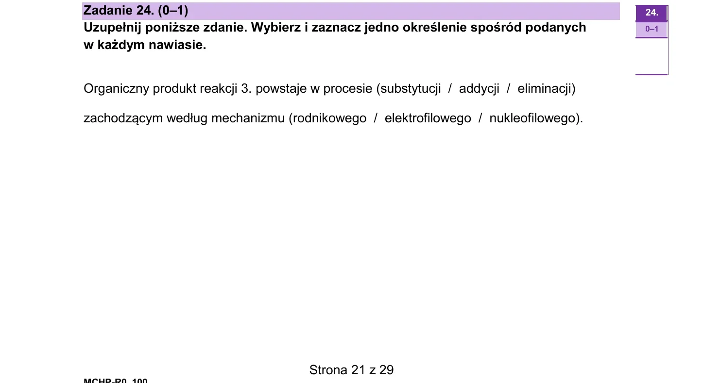 Zadanie 24 - chemia 2023 PR