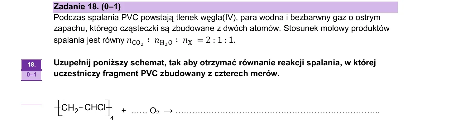 Zadanie 18 - chemia 2024 PR