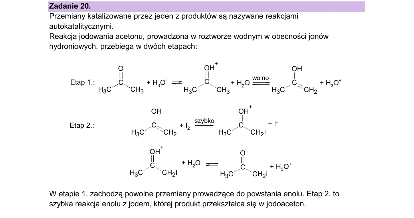 Zadanie 20 - chemia 2024 PR