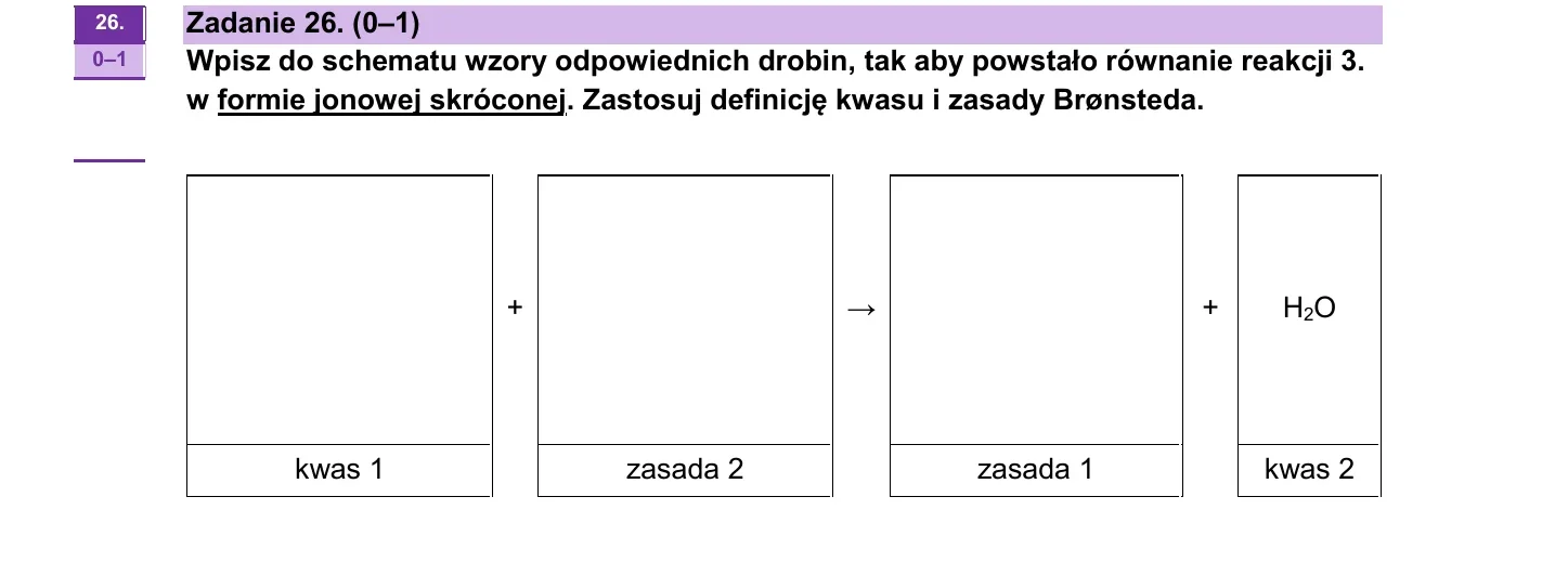 Zadanie 26 - chemia 2024 PR