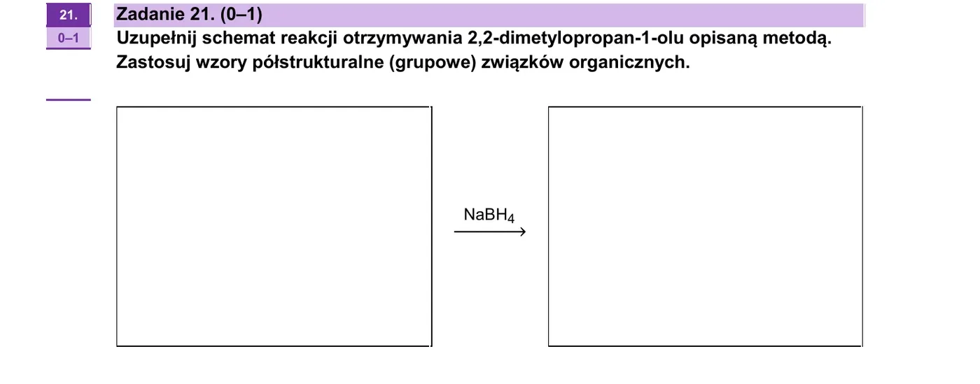 Zadanie 21 - synteza neopentanolu