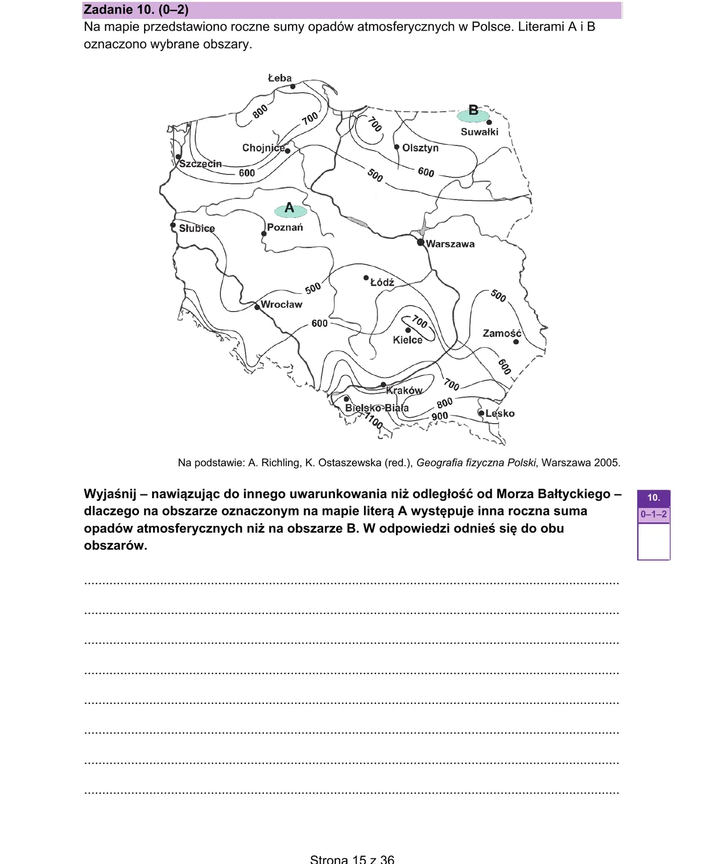 Tresc zadania 10 z arkusza CKE 2023 PR (str. 16)