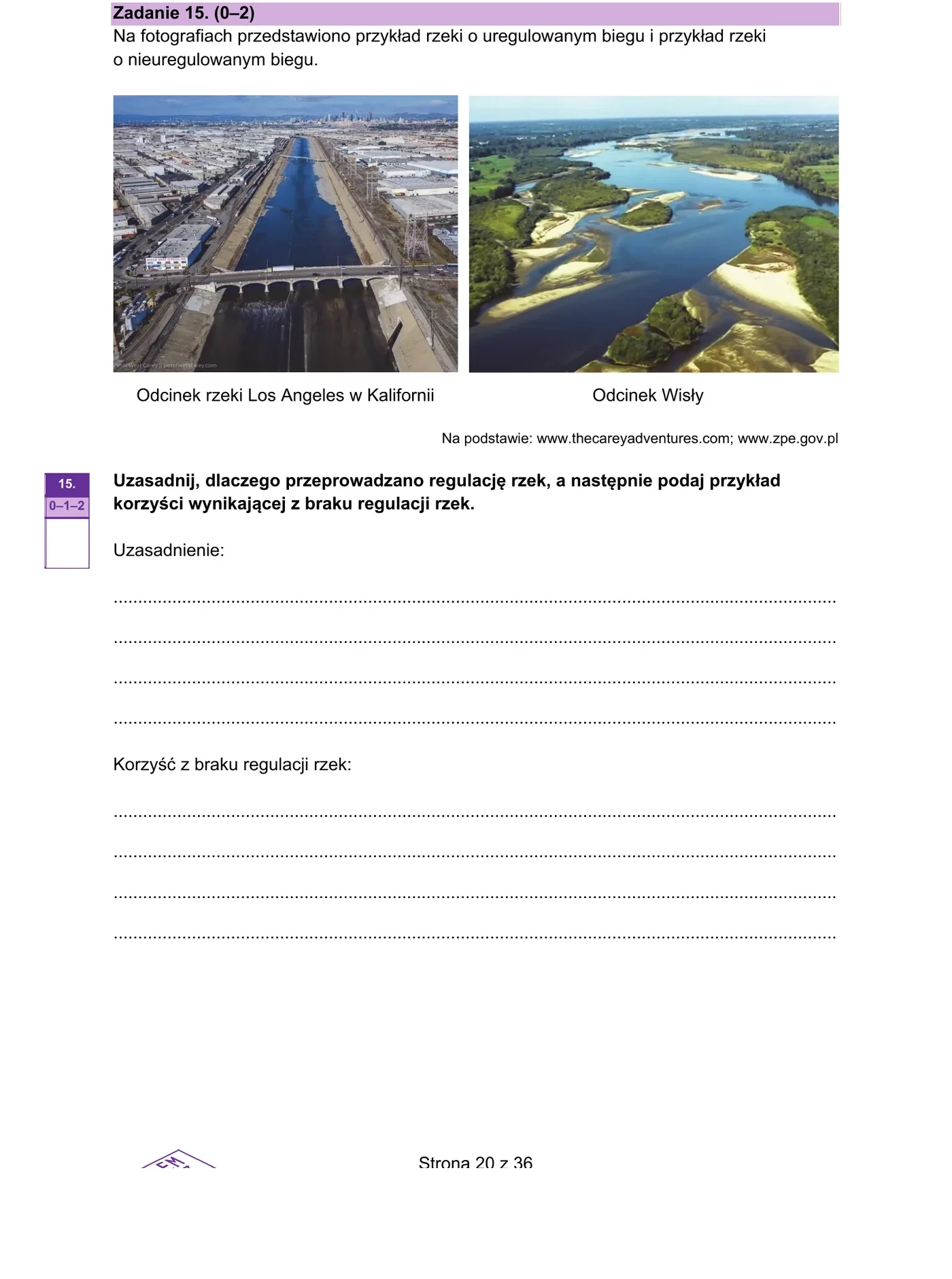 Tresc zadania 15 z arkusza CKE 2023 PR (str. 21)