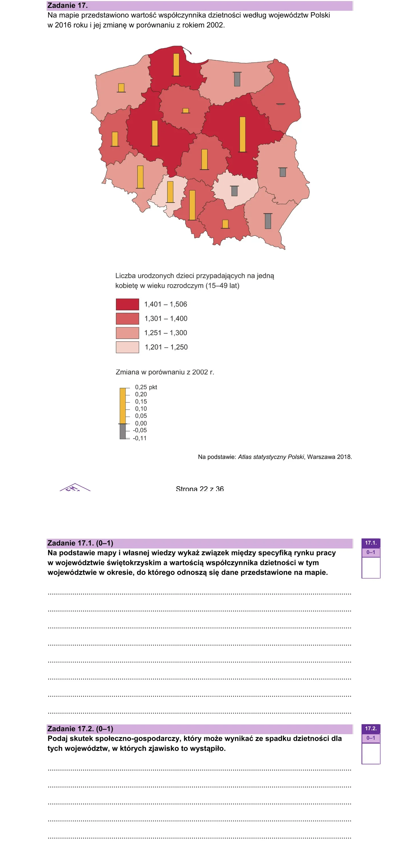 Tresc zadania 17 z arkusza CKE 2023 PR (str. 23)