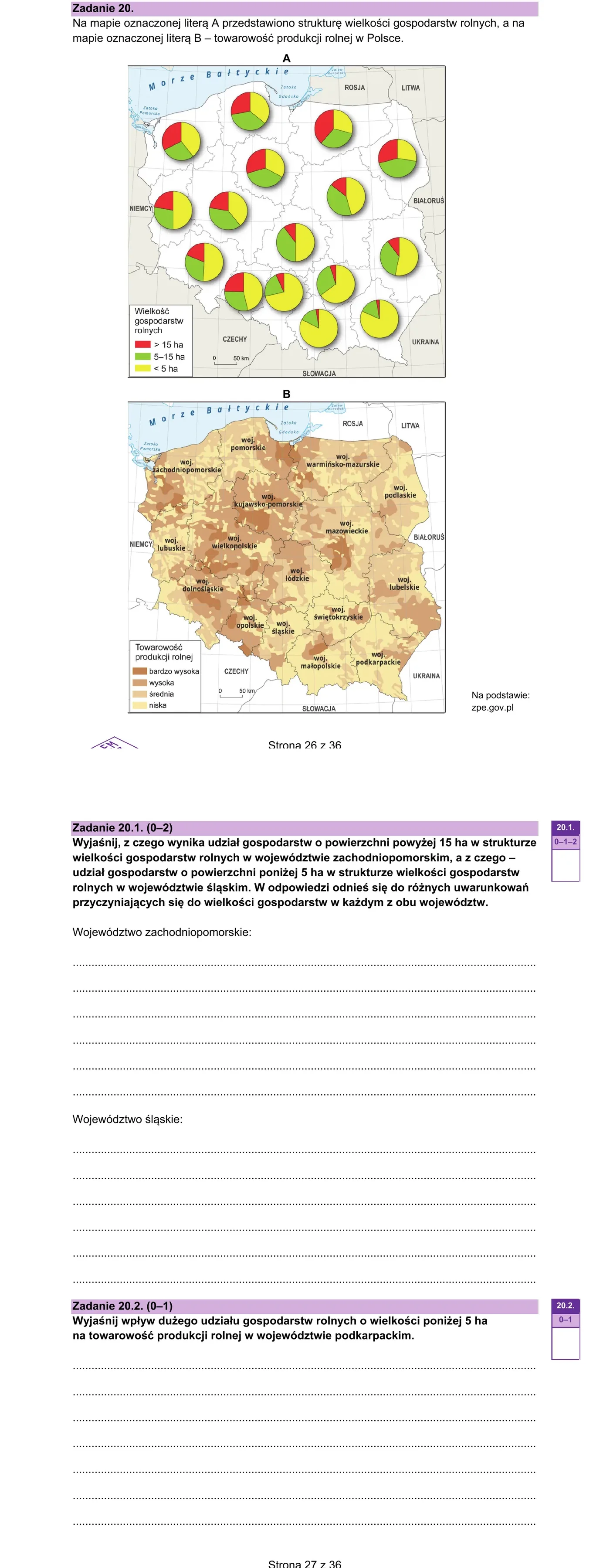 Tresc zadania 20 z arkusza CKE 2023 PR (str. 28)