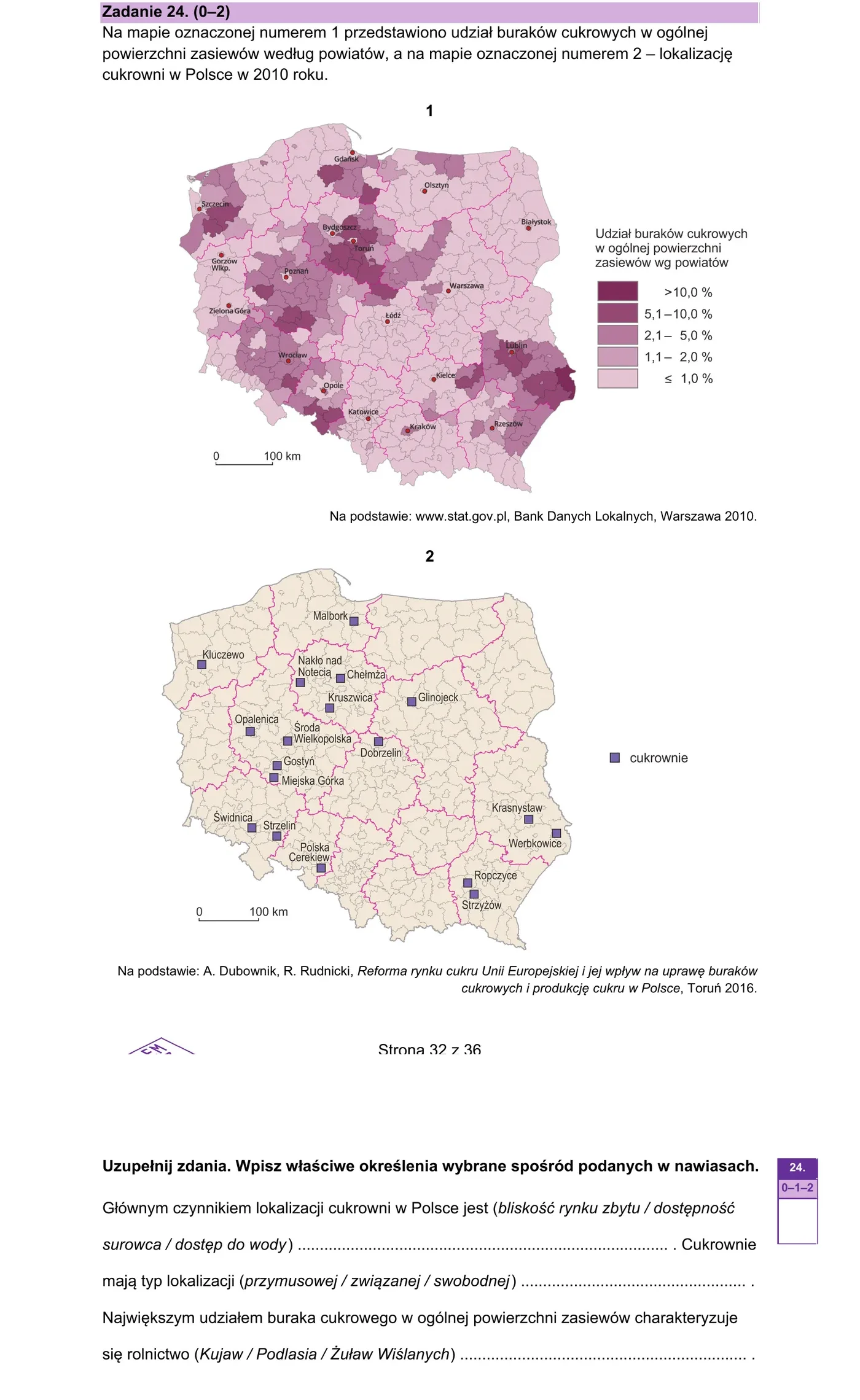 Tresc zadania 24 z arkusza CKE 2023 PR (str. 34)