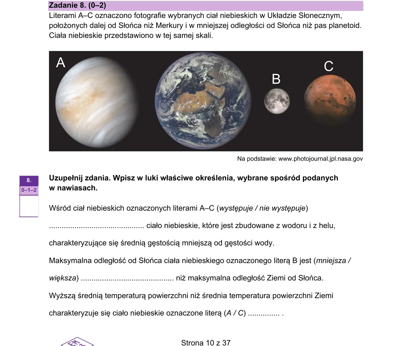 Zadanie 8 — geografia 2026, poziom rozszerzony, arkusz CKE