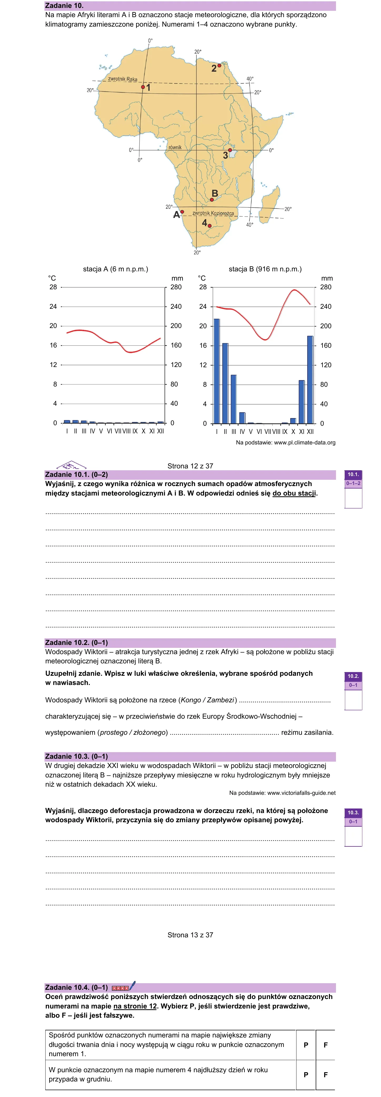 Zadanie 10 — geografia 2026, poziom rozszerzony, arkusz CKE
