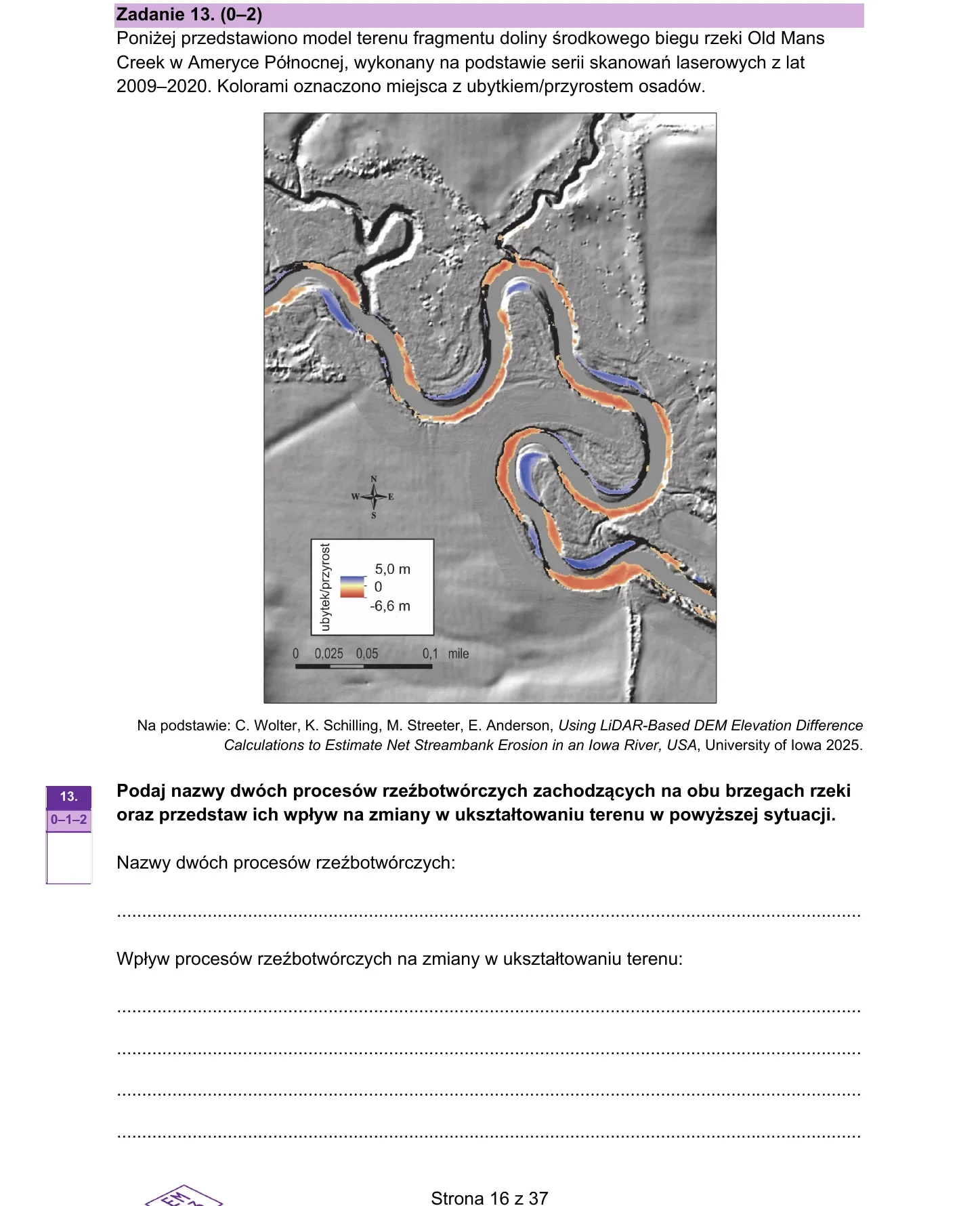 Zadanie 13 — geografia 2026, poziom rozszerzony, arkusz CKE