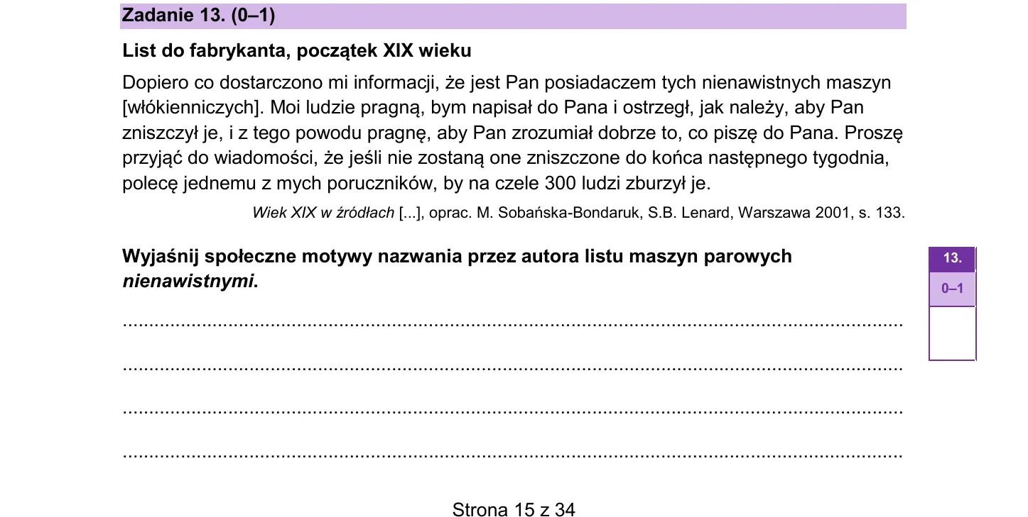 Zadanie 13 - historia 2025 PR