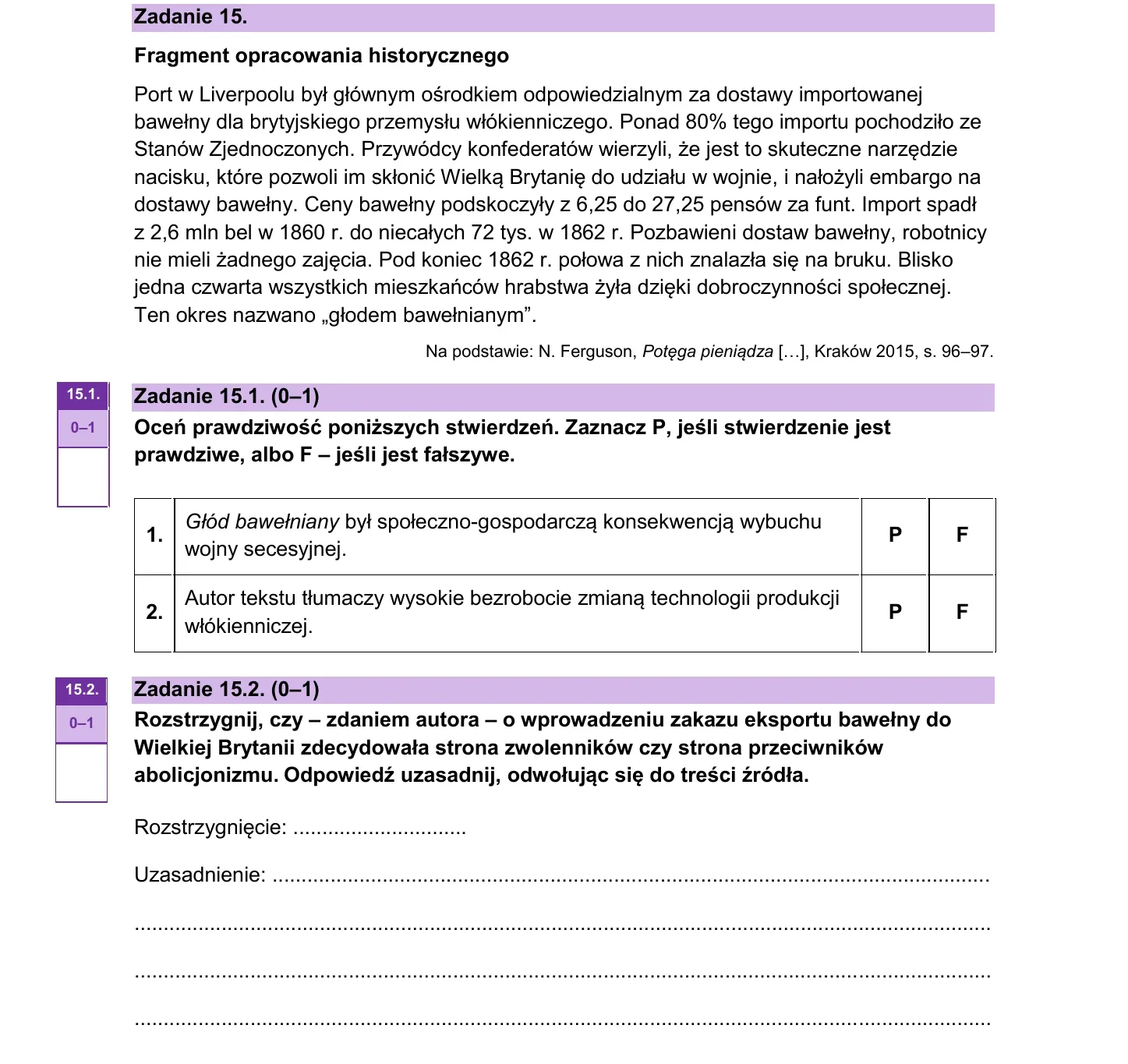 Zadanie 15 - historia 2025 PR