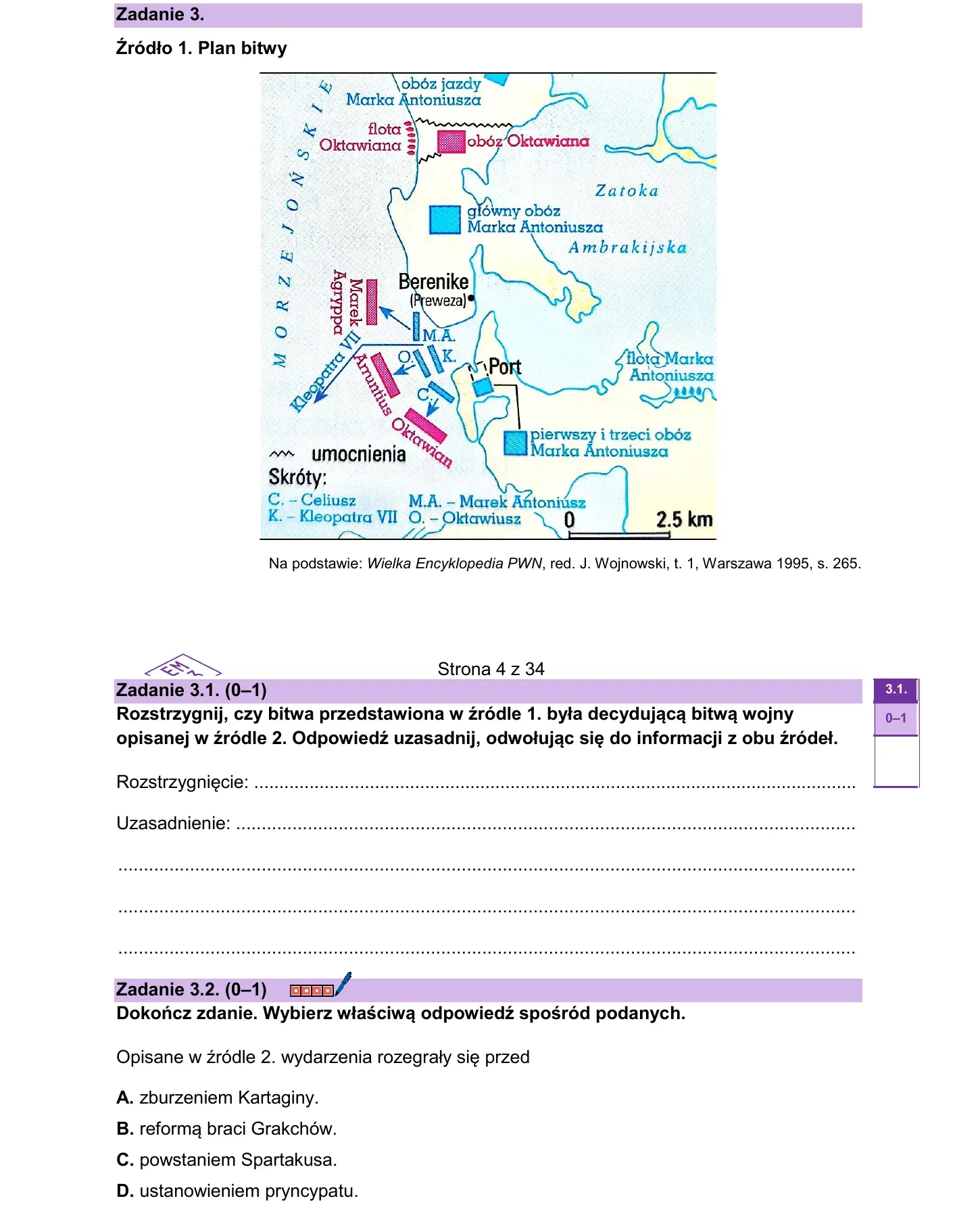 Zadanie 3 — historia 2026, poziom rozszerzony, arkusz CKE