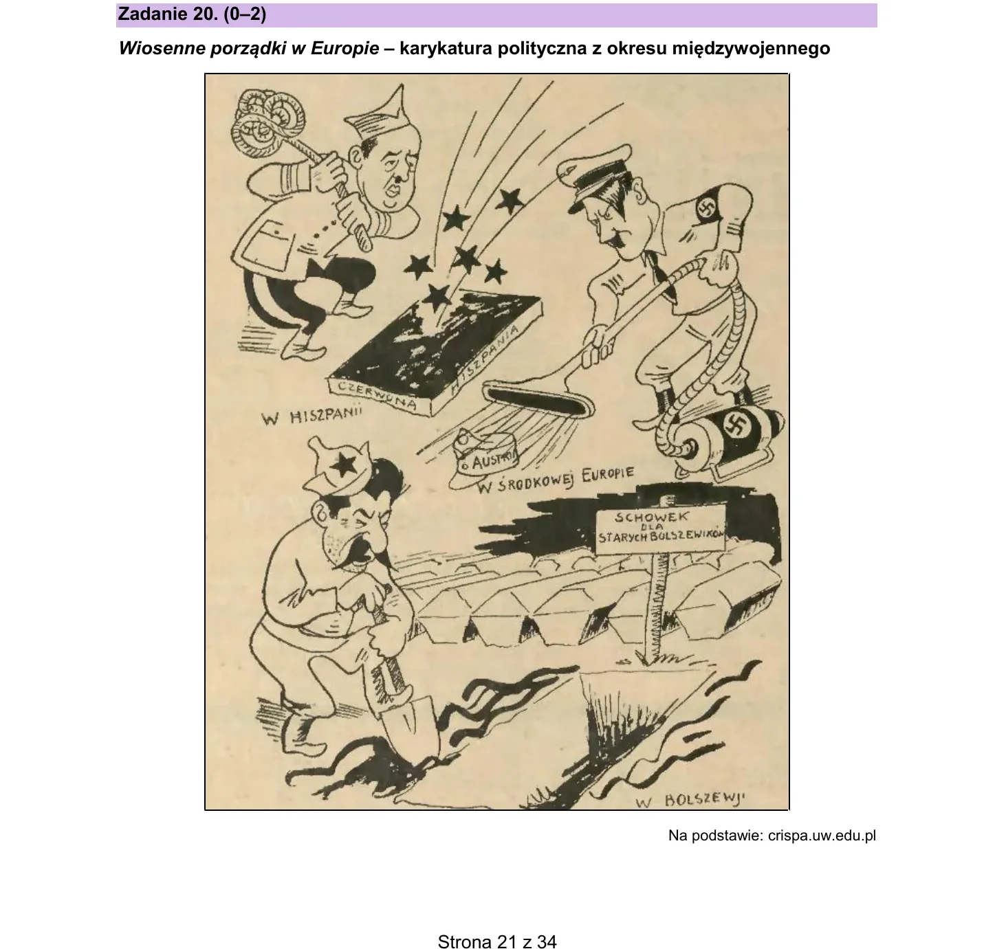 Zadanie 20 — historia 2026, poziom rozszerzony, arkusz CKE