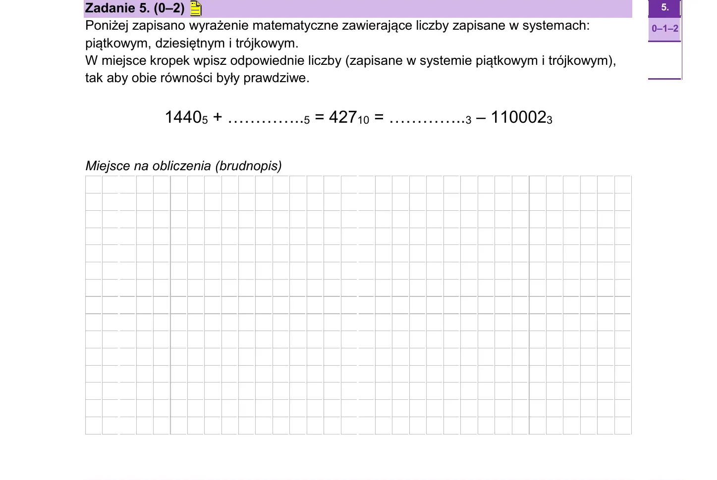 Zadanie 5 — informatyka 2026, poziom rozszerzony, arkusz CKE
