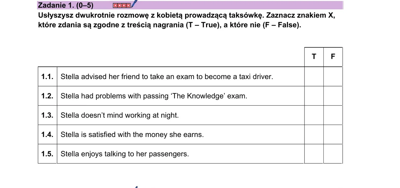 Zadanie 1 - strona 4 arkusza CKE