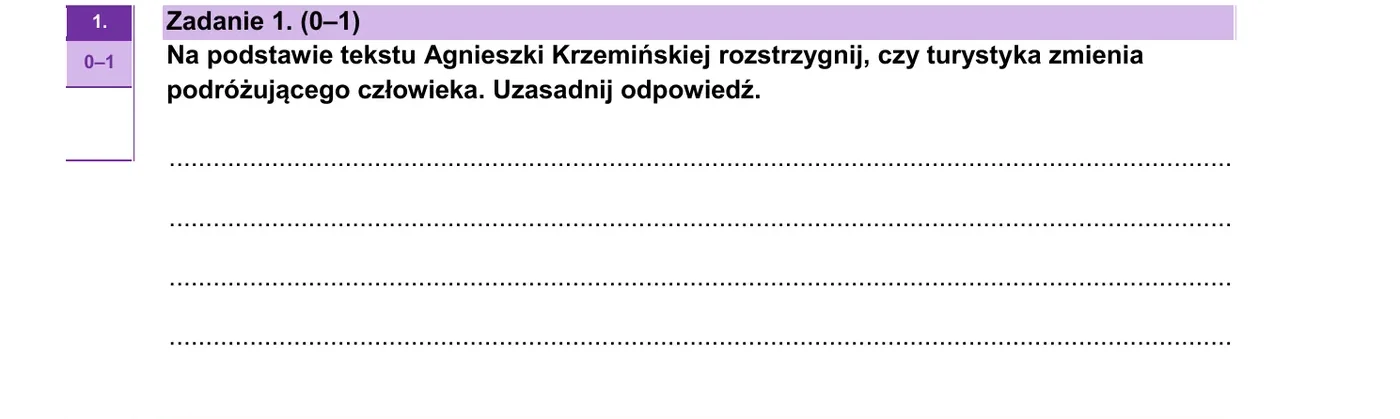 Zadanie 1 - strona 6 arkusza CKE