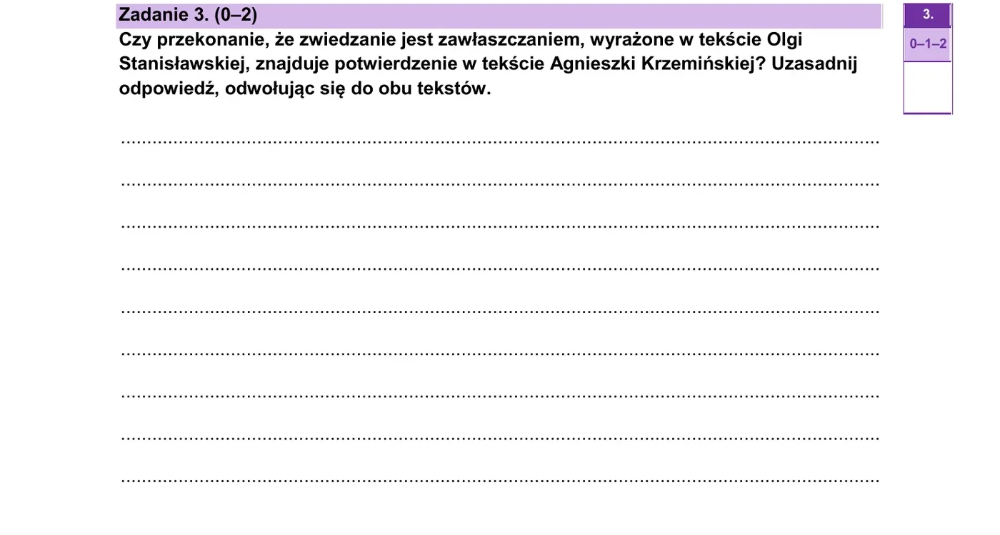 Zadanie 3 - strona 7 arkusza CKE