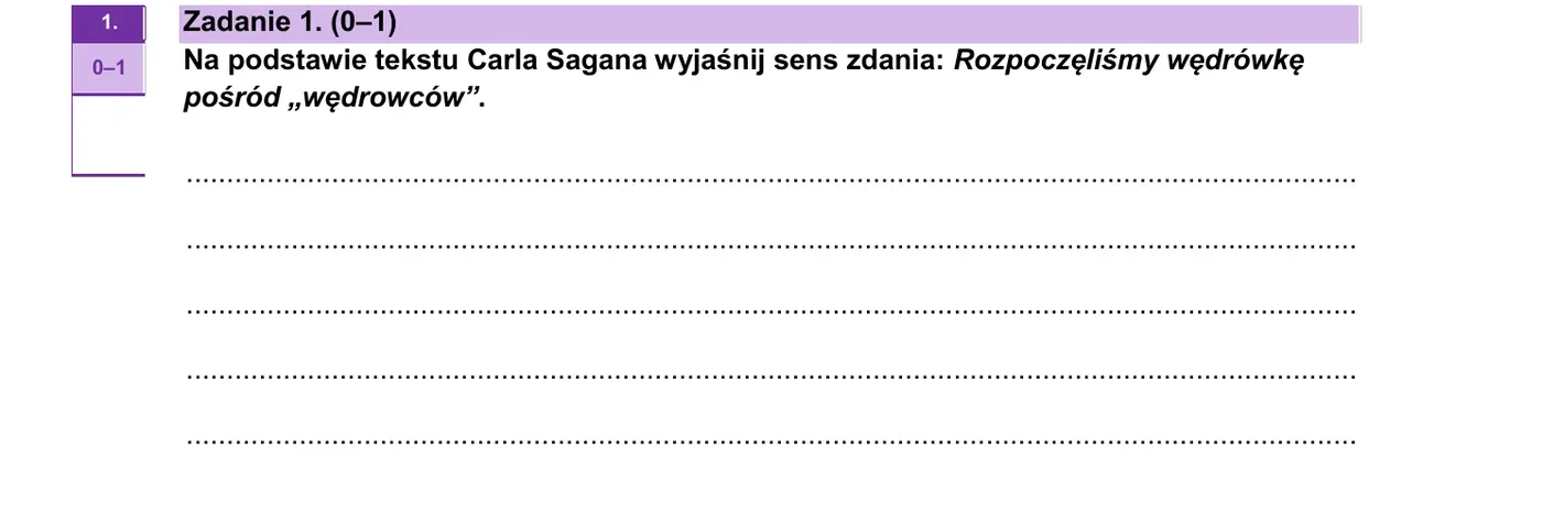 Zadanie 1 - strona 6 arkusza CKE