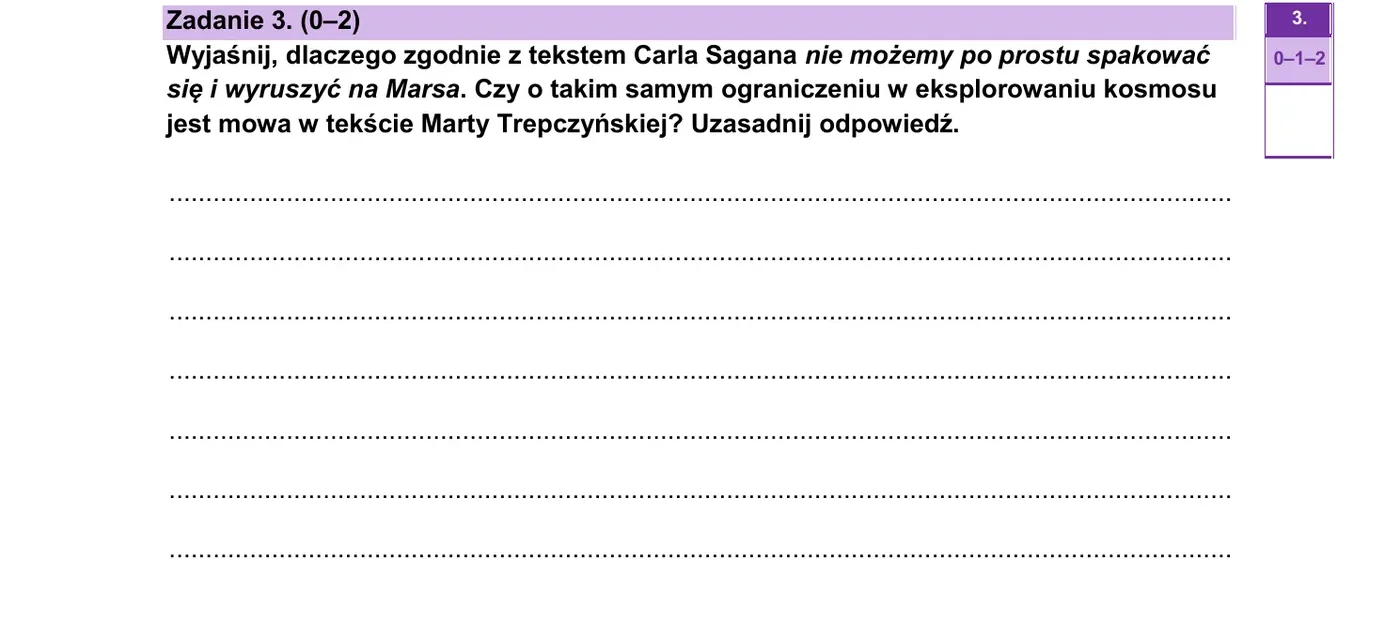 Zadanie 3 - strona 7 arkusza CKE