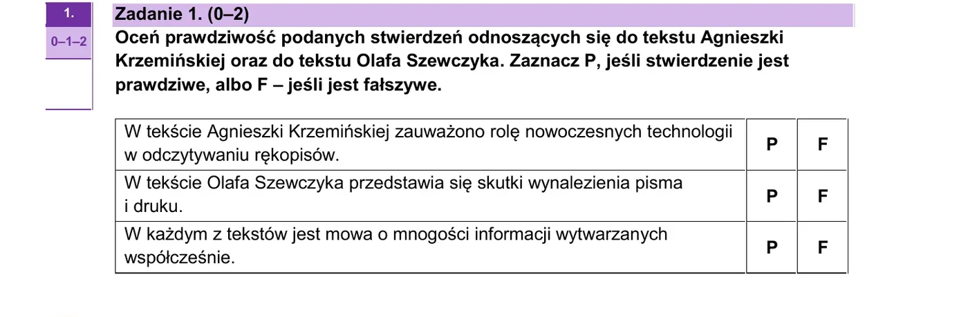 Zadanie 1 - strona 6 arkusza CKE maj 2026 poziom podstawowy
