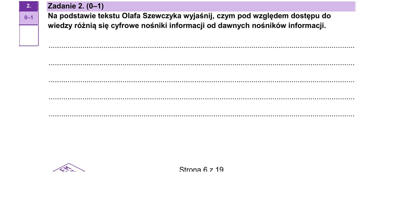 Zadanie 2 - strona 6 arkusza CKE maj 2026 poziom podstawowy