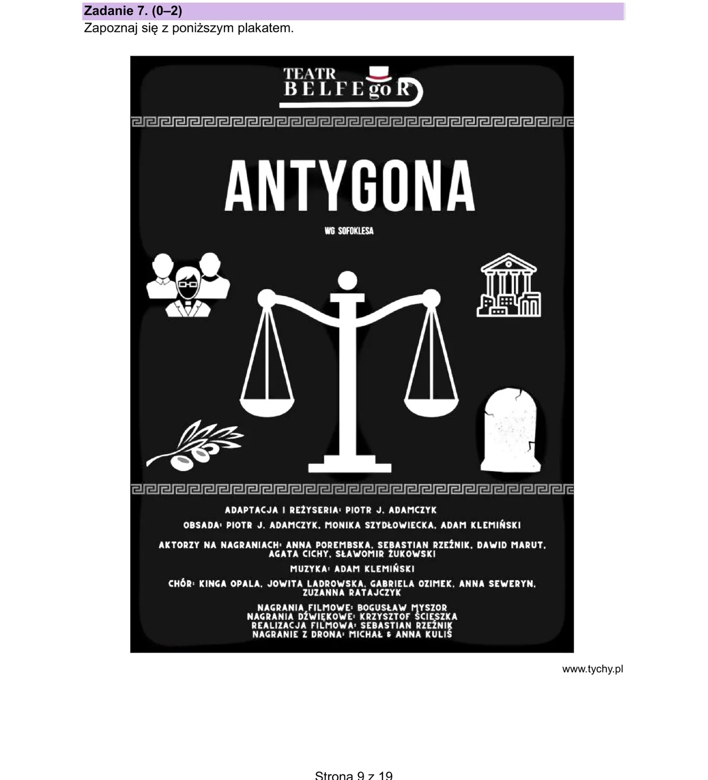 Zadanie 7 - plakat Antygony, strona 9