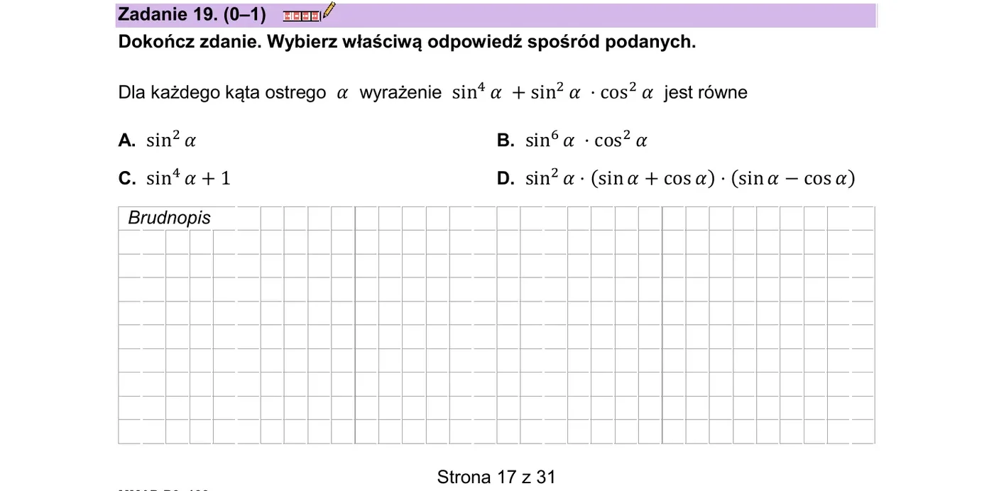 Zadanie 19 (17 CKE) - pożyczka w ratach