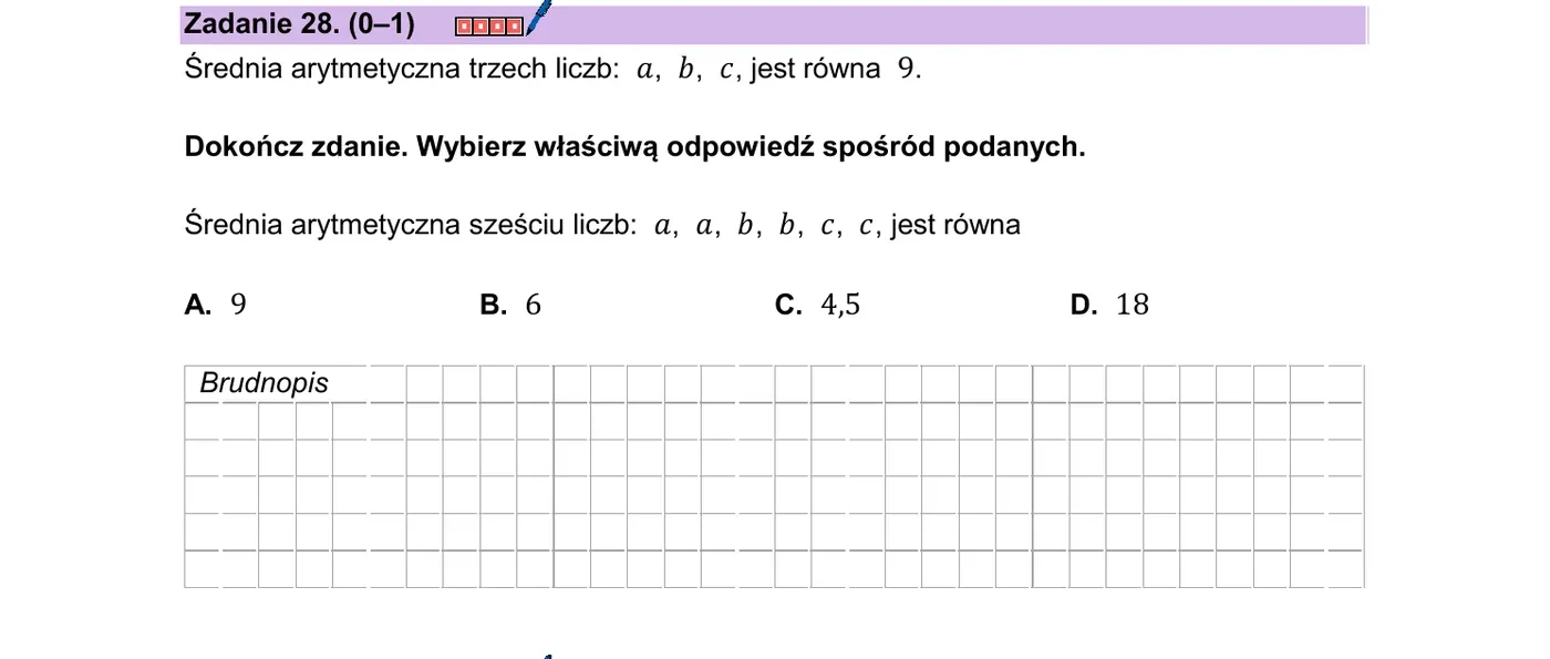 Zadanie 28 - strona 25 arkusza CKE