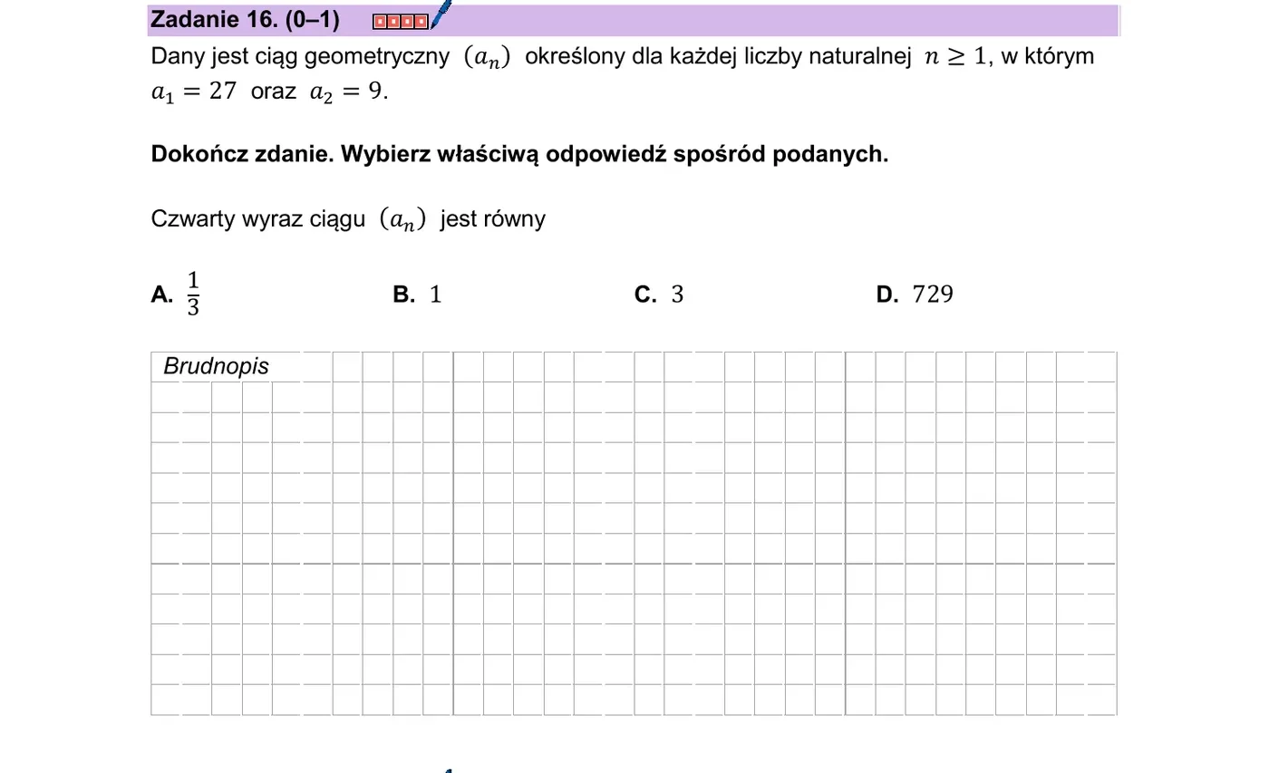 Zadanie 16 - strona 17 arkusza CKE