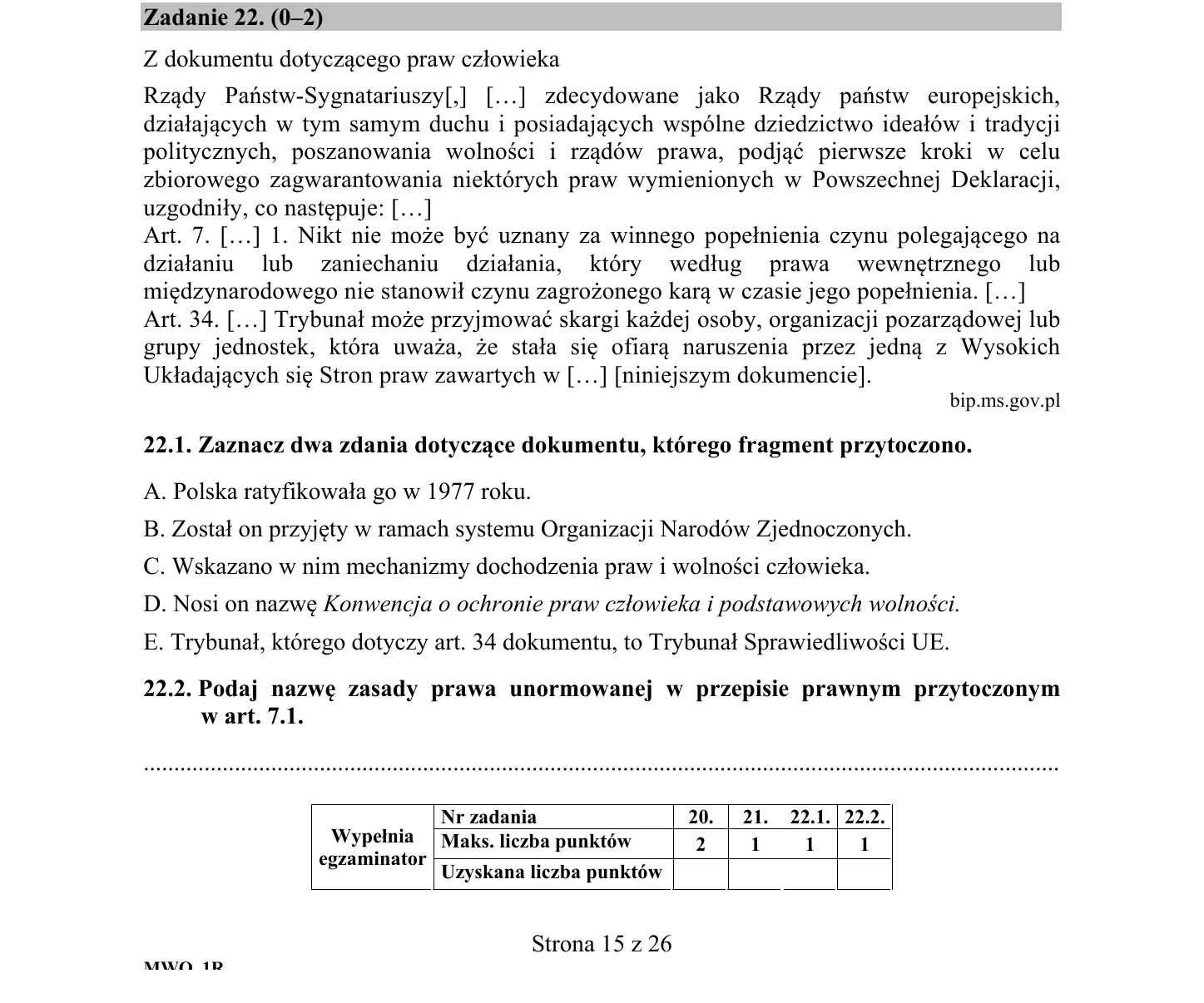 Zadanie 22 - WOS 2018 PR
