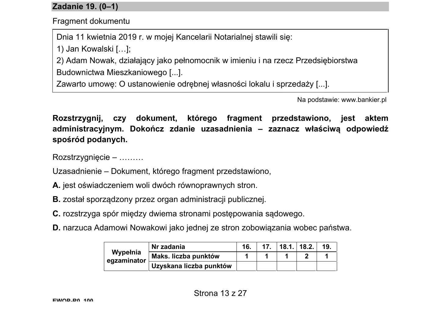 WOS PR 2021, zadanie 19