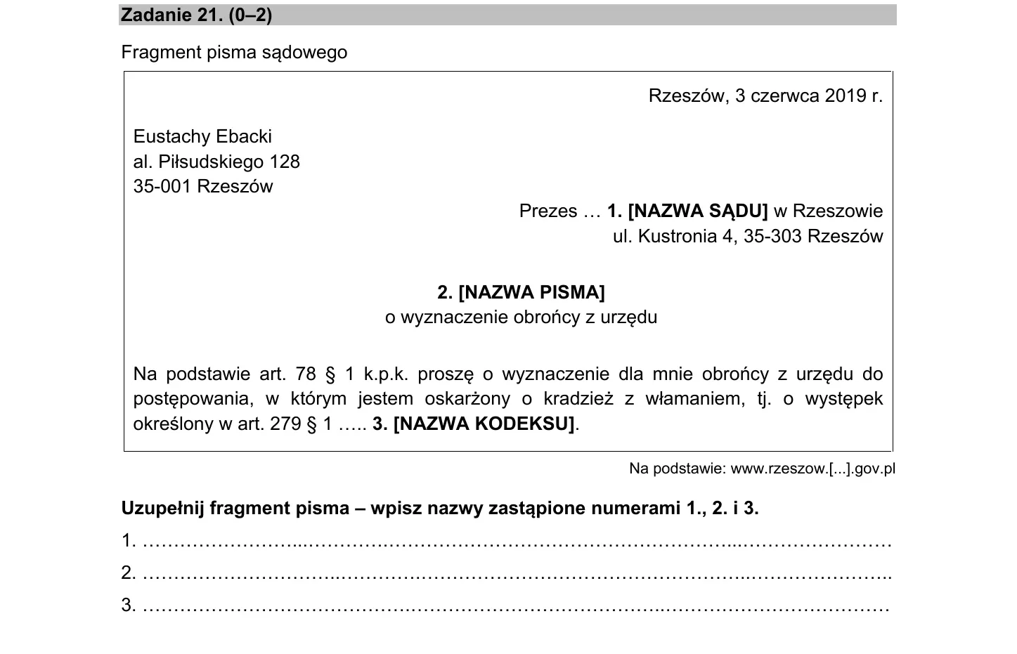 WOS PR 2021, zadanie 21