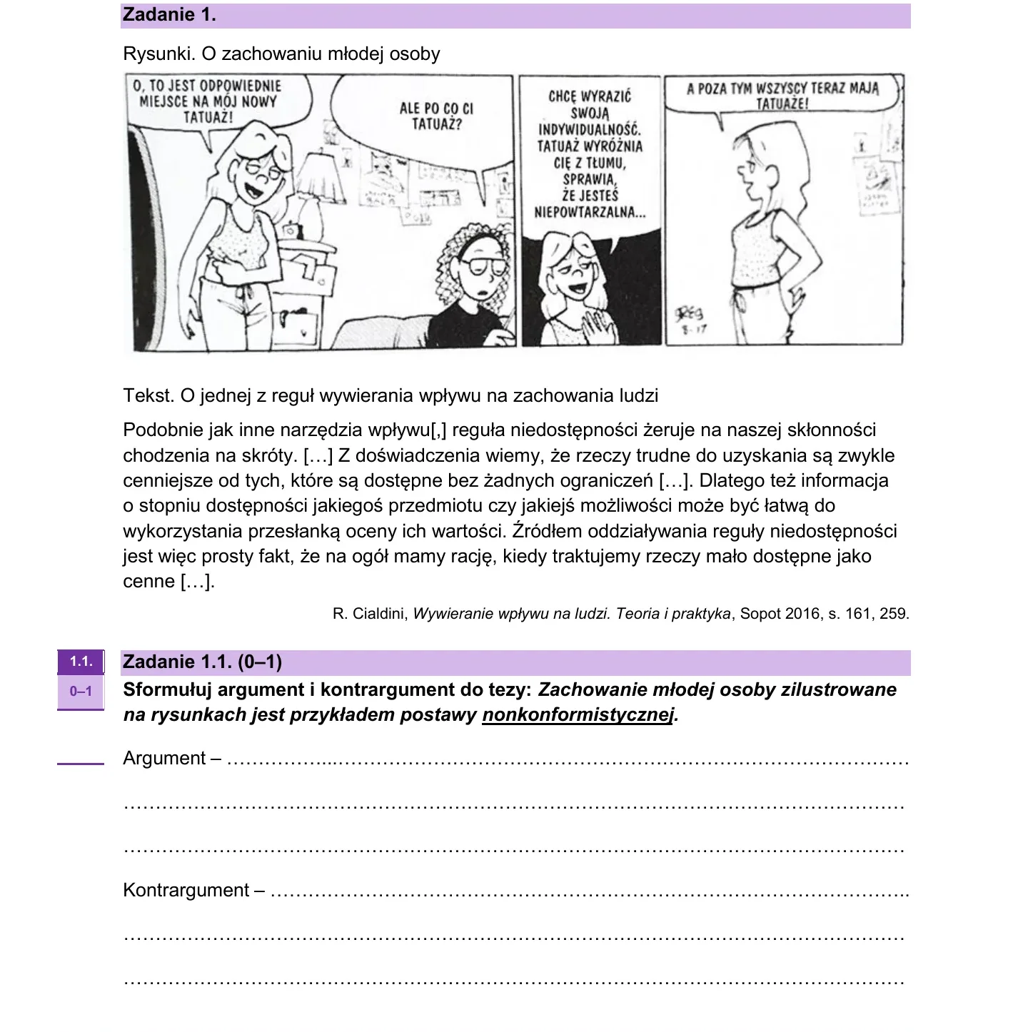 Zadanie 1 — WOS 2023, poziom rozszerzony, arkusz CKE