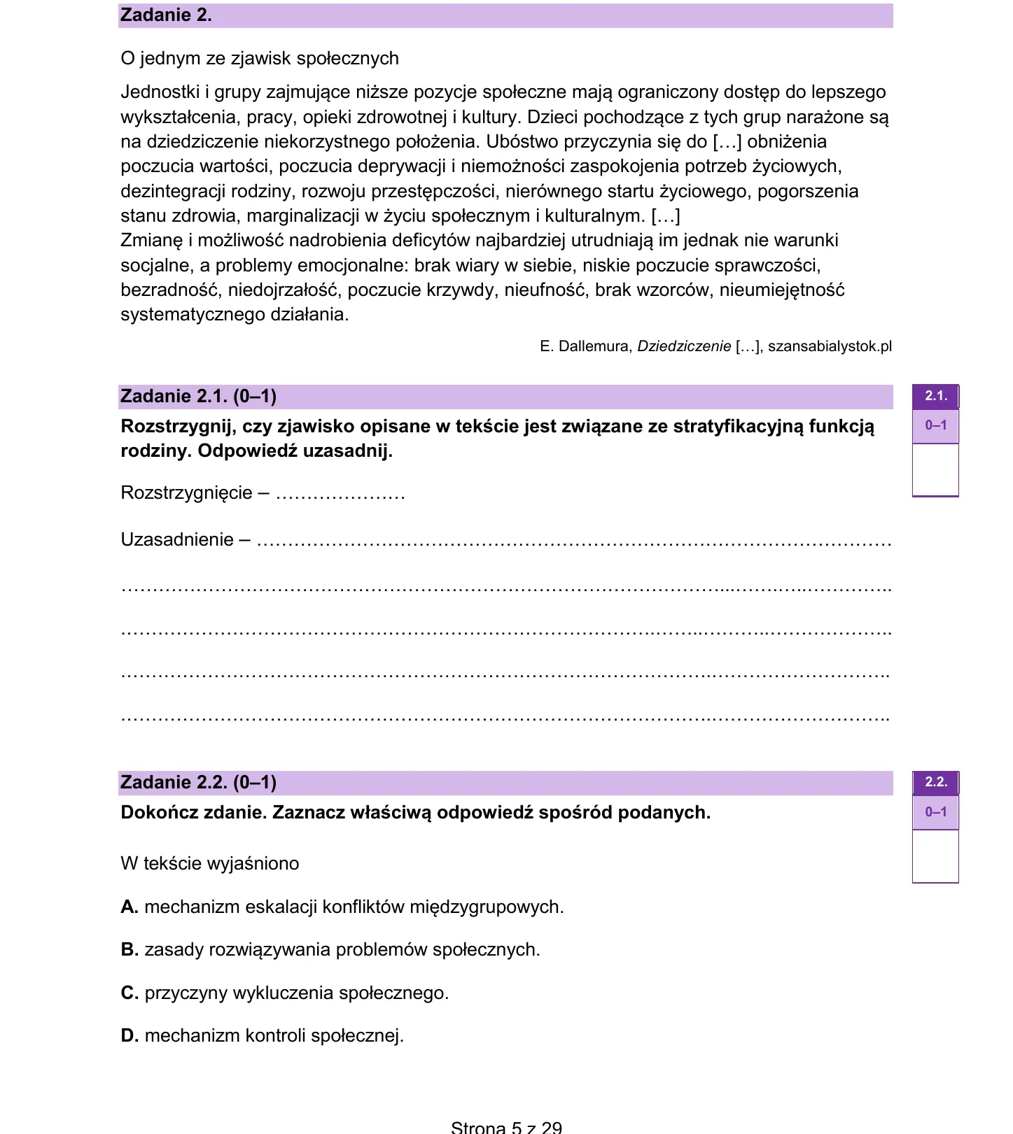 Zadanie 2 — WOS 2023, poziom rozszerzony, arkusz CKE