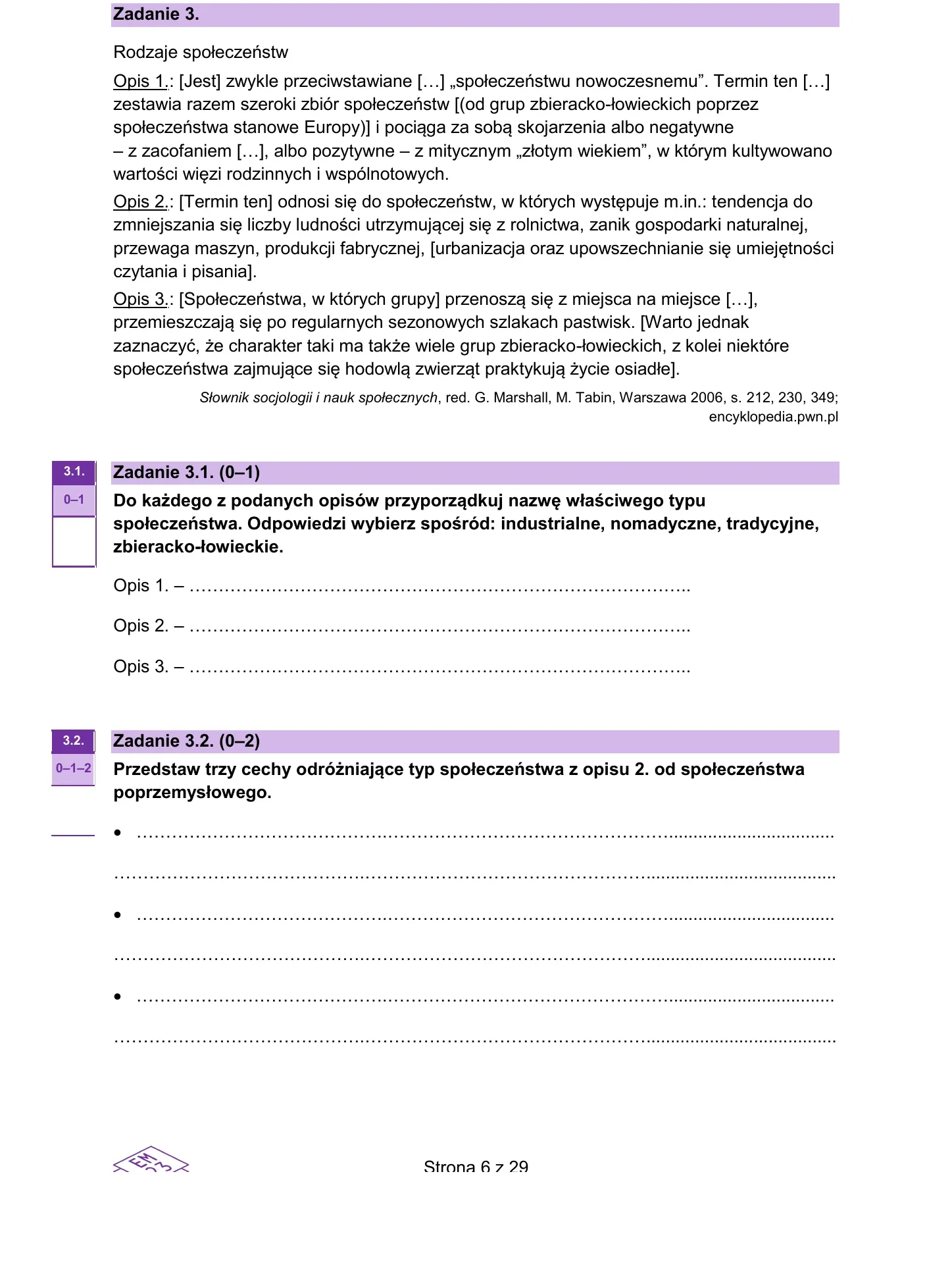 Zadanie 3 — WOS 2023, poziom rozszerzony, arkusz CKE