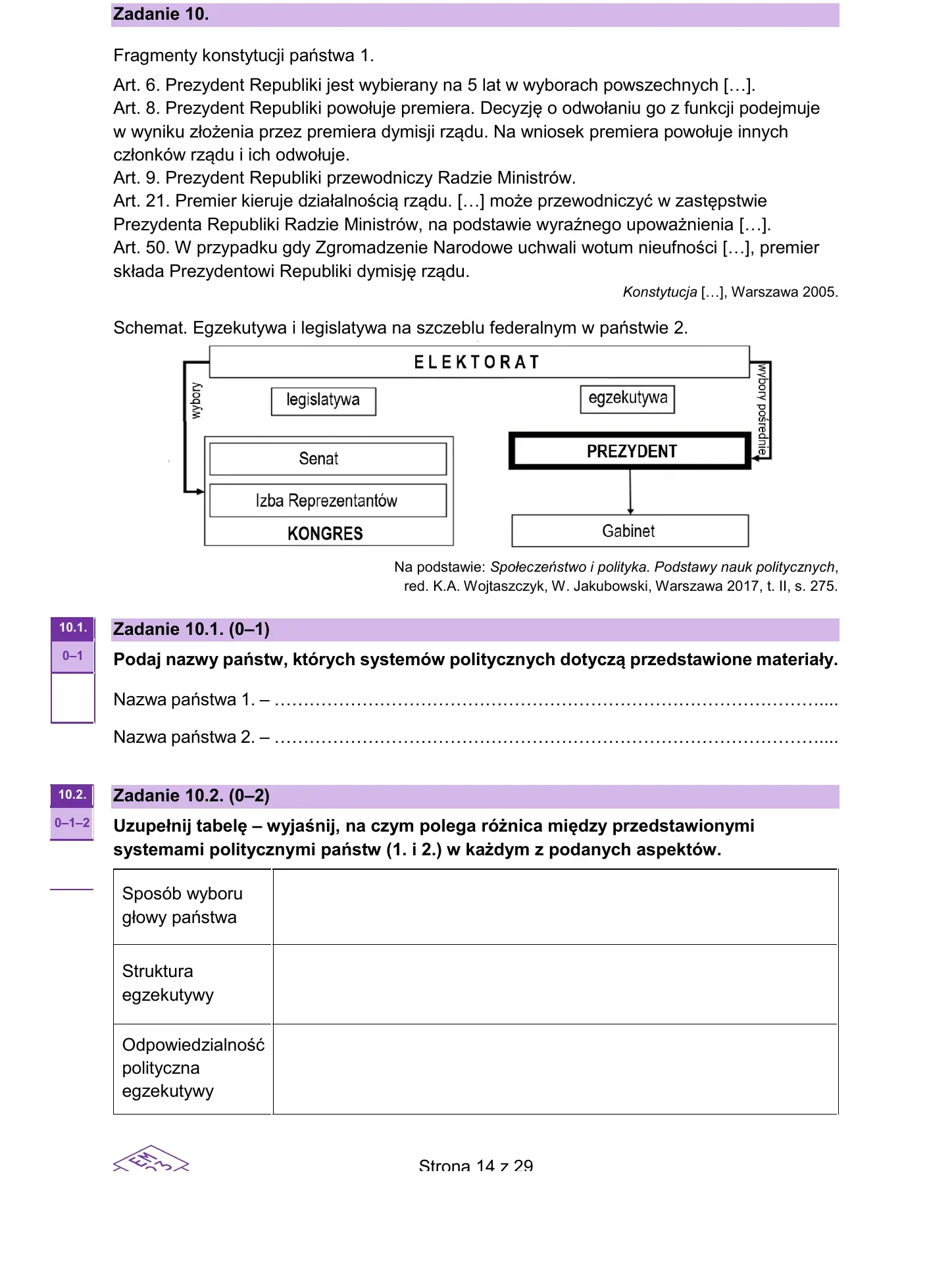 Zadanie 10 — WOS 2023, poziom rozszerzony, arkusz CKE