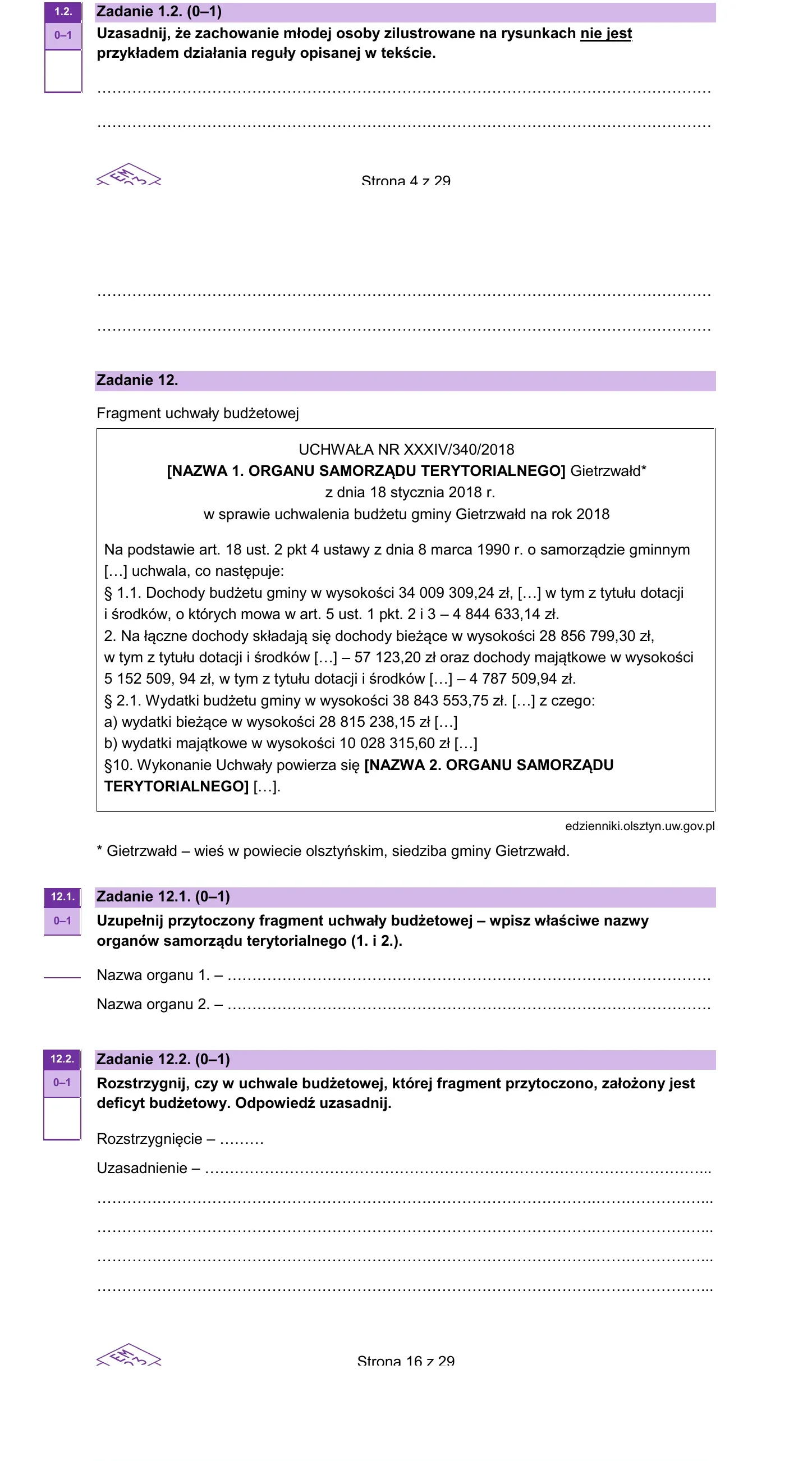 Zadanie 12 — WOS 2023, poziom rozszerzony, arkusz CKE