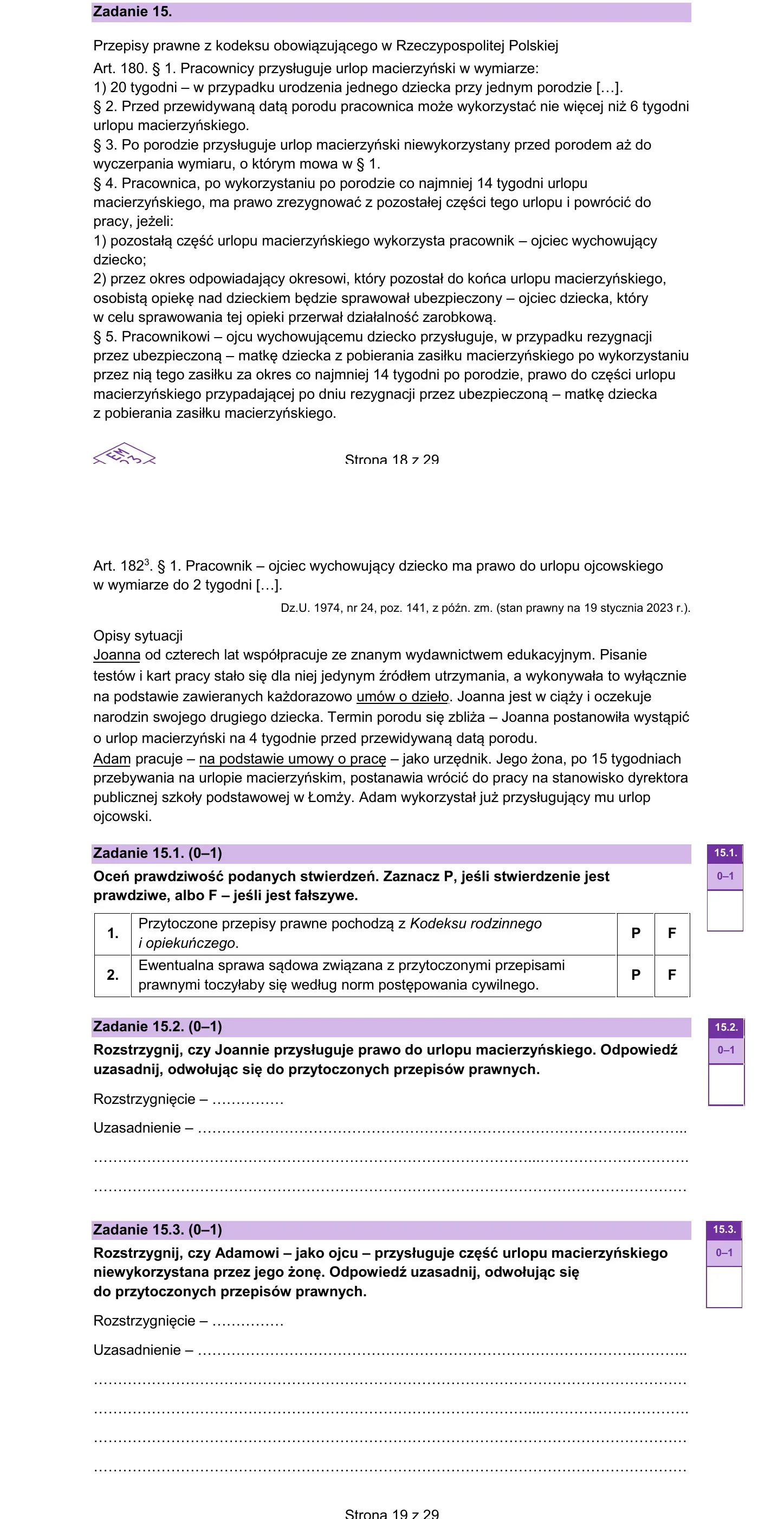 Zadanie 15 — WOS 2023, poziom rozszerzony, arkusz CKE