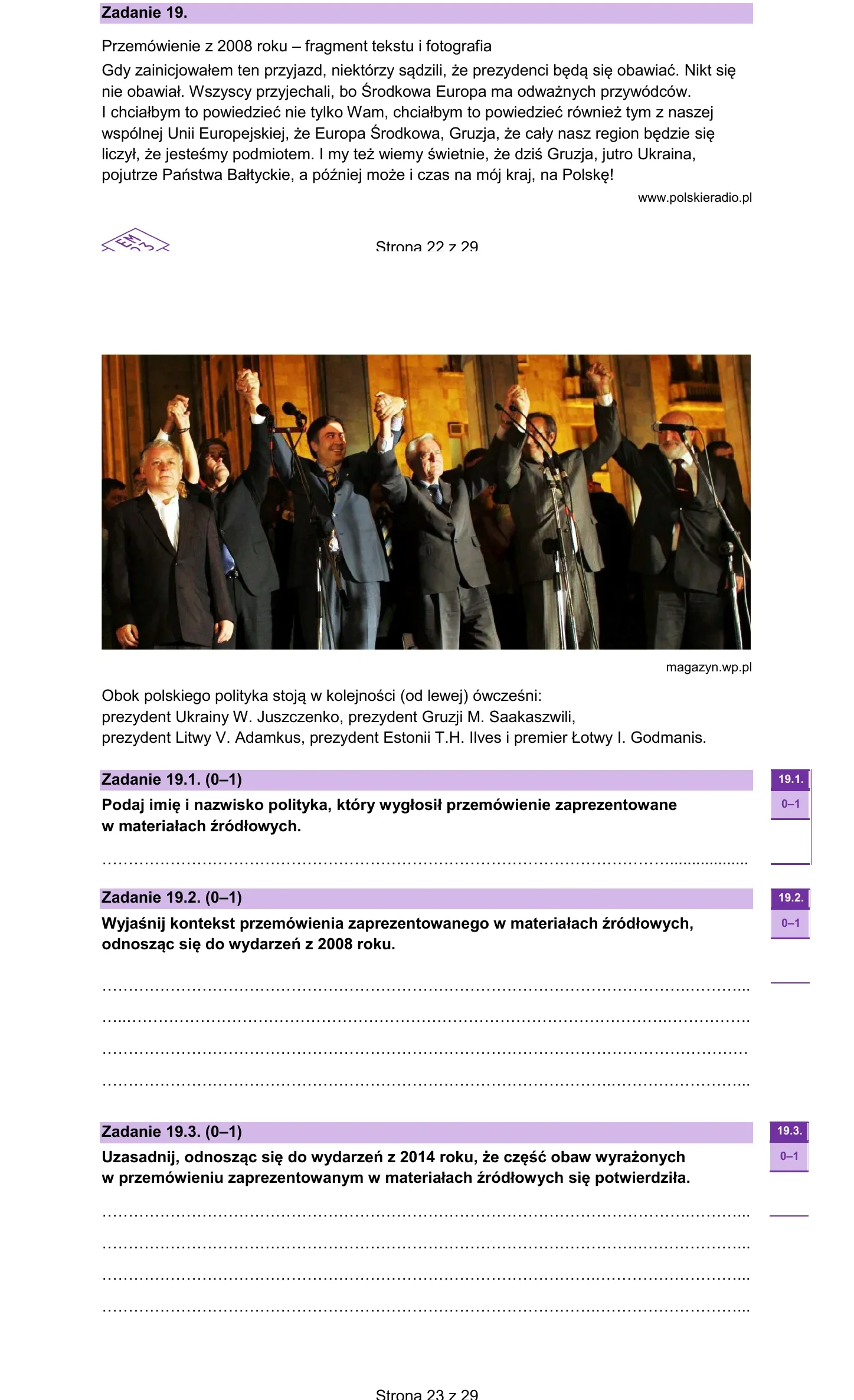 Zadanie 19 — WOS 2023, poziom rozszerzony, arkusz CKE