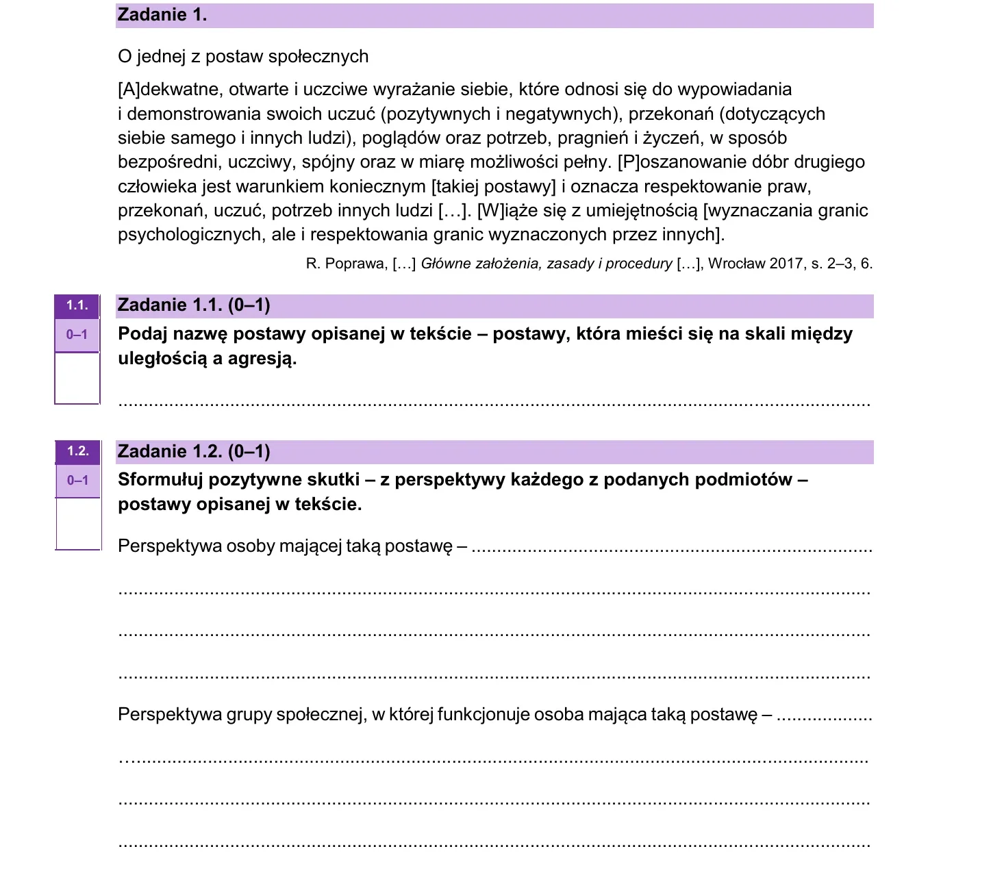 Zadanie 1 — WOS 2024, poziom rozszerzony, arkusz CKE