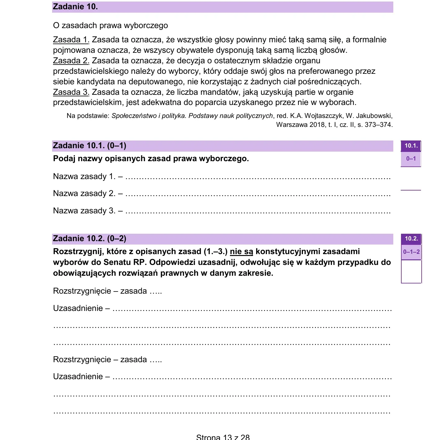 Zadanie 10 — WOS 2024, poziom rozszerzony, arkusz CKE
