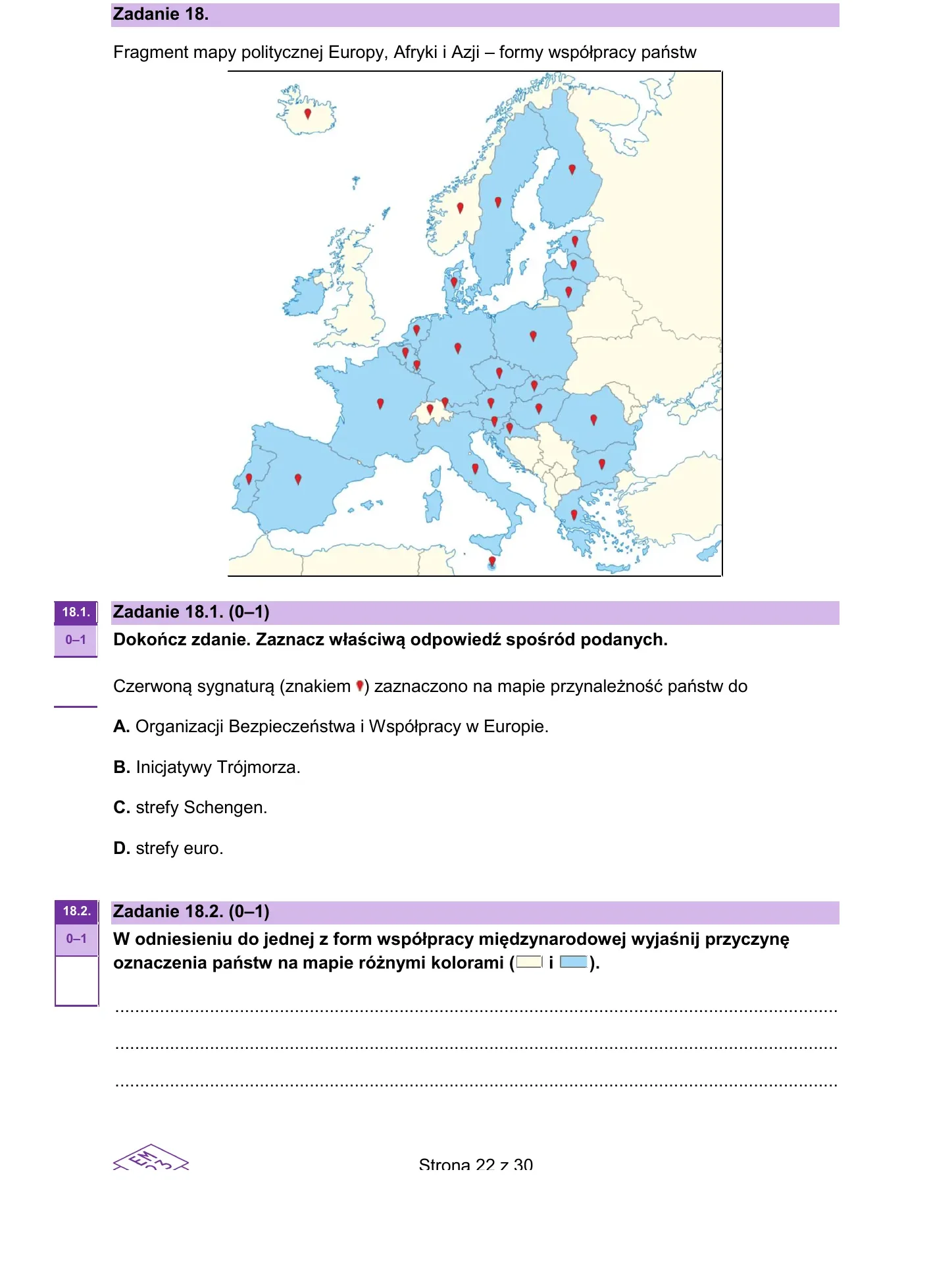 Zadanie 18 — WOS 2025, poziom rozszerzony, arkusz CKE