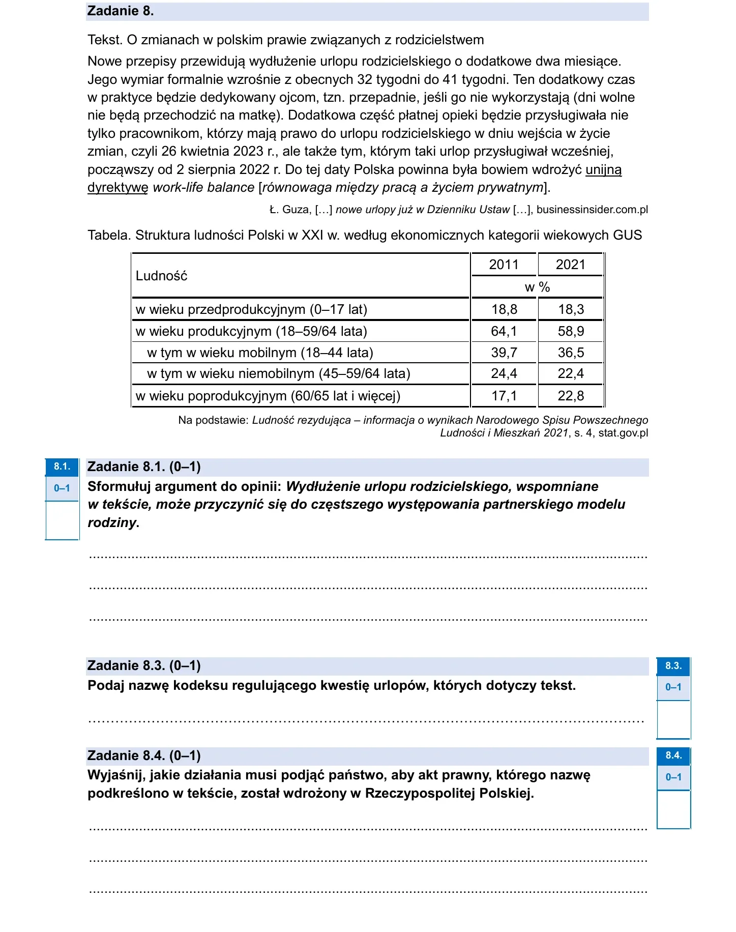 Zadanie 8 — WOS 2026, poziom rozszerzony, arkusz CKE